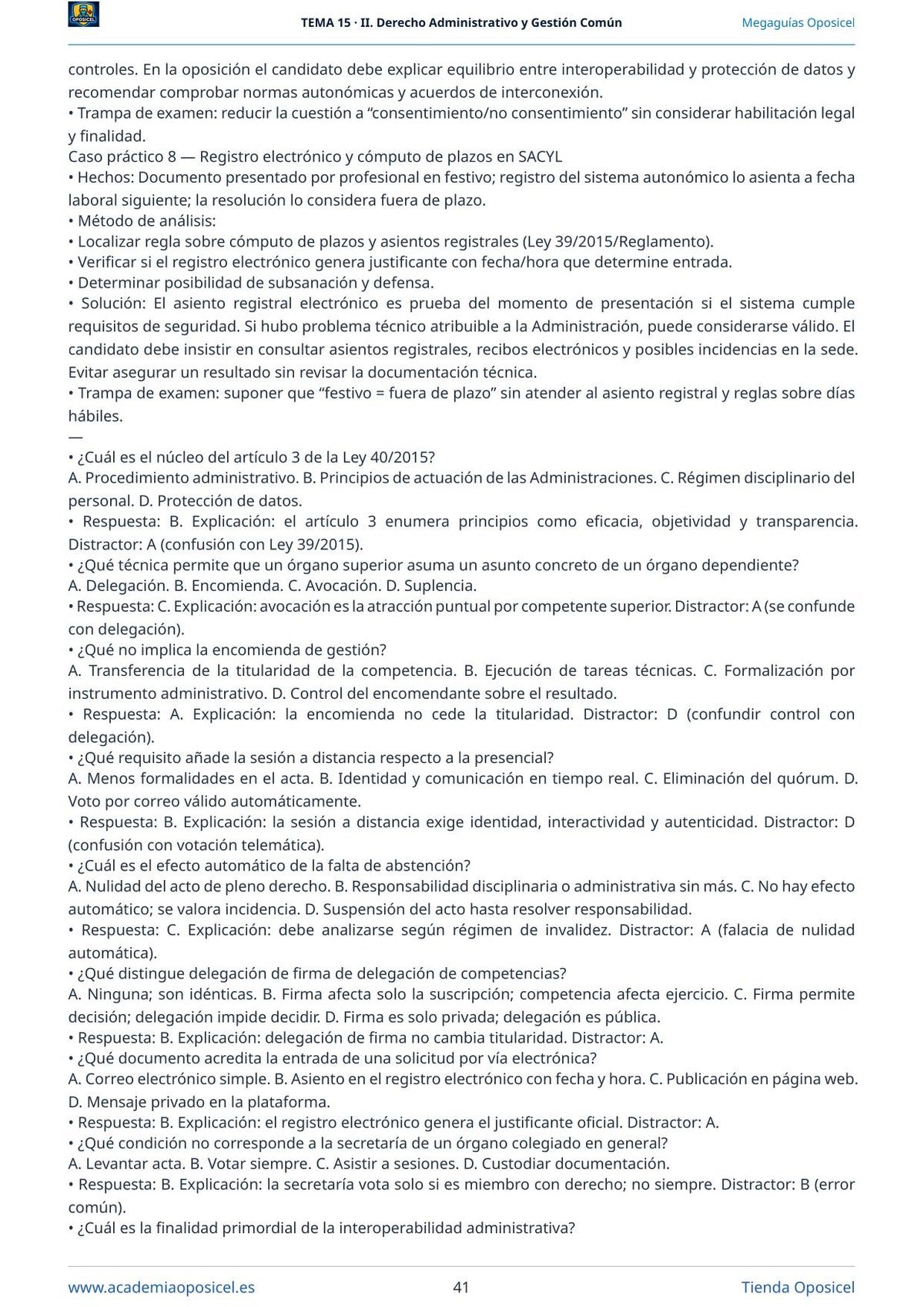 Administrativo SACYL · Tema 15: Ley 40/2015: Régimen Jurídico del Sector Público